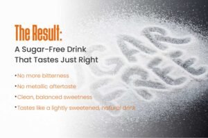 How We Solved the Bitter Aftertaste in a Sugar-Free Beverage – A Real Formulation Case Study 4 The Result A Sugar Free Drink That Tastes Just Right