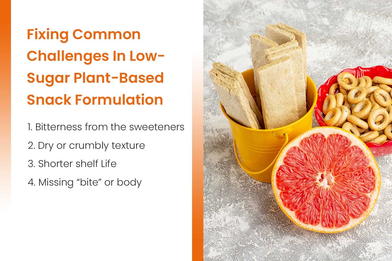 Low-Sugar Plant-Based Snack Formulation for the Indian Market 3 Challenges In Low-Sugar Plant-Based Snack Formulation