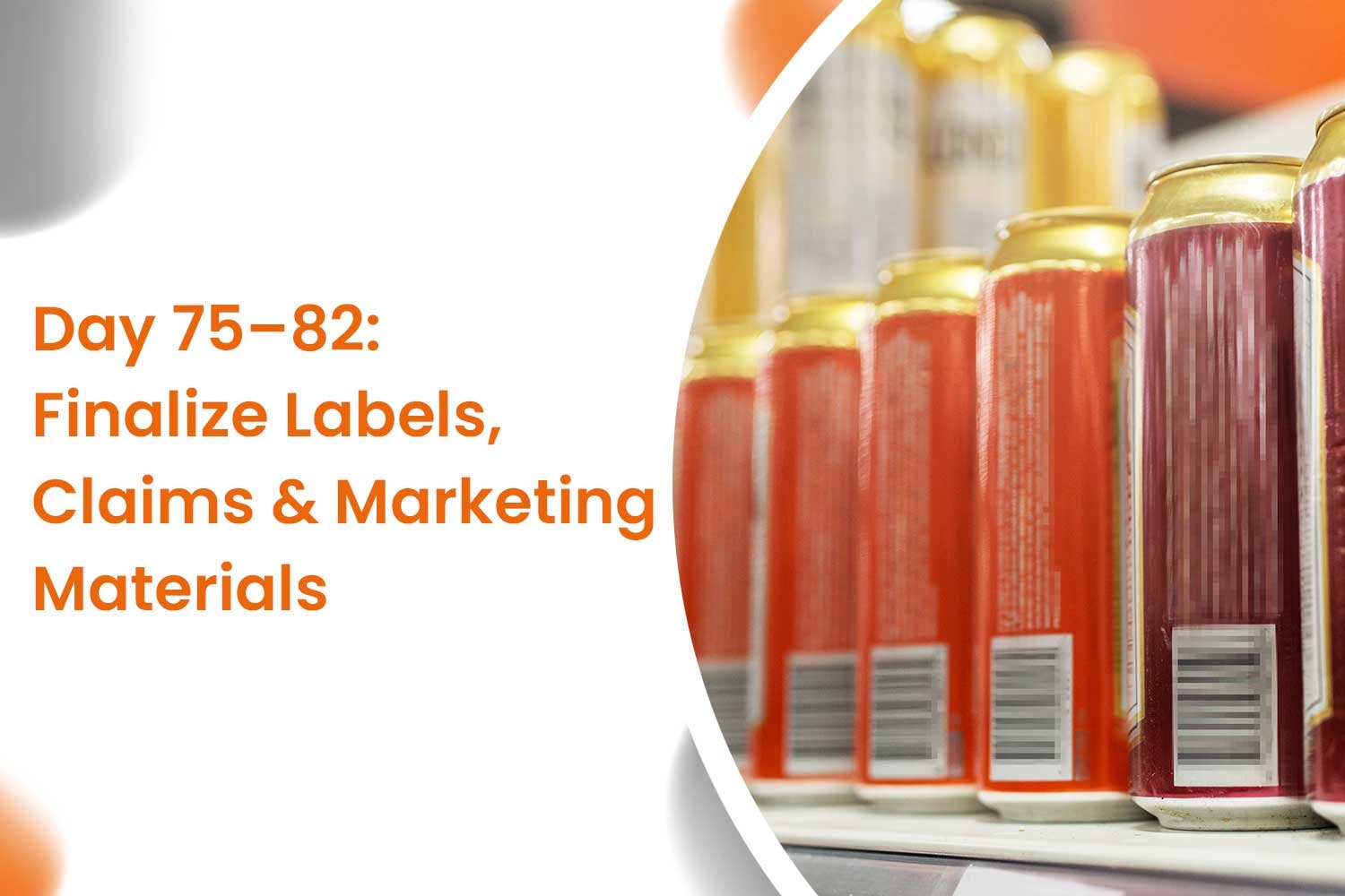 Day 75–82 Finalize Labels Claims Marketing Materials