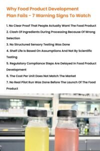 Why Food Product Development Plan Fails - 7 Warning Signs To Watch